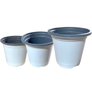 화이트 모종컵 포트 식물 화분 플라스틱 미니 원형 꽃 다육이 육묘 파종 삽목 비닐 농사 재배 씨앗 키우기