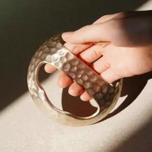 놋담 방짜유기 엠보 양손 괄사 마사지기+누빔 파우치 증정