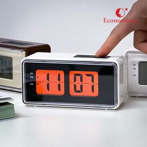 이코노미쿠스 레트로 엔틱 빈티지 무소음 건전지 디지털 알람 탁상 전자 시계