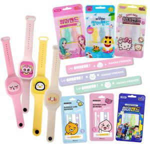 어린이 성인 썸머밴드 팔찌 2입 3개 + 3개 선택/캠핑 여름 외출 시트로넬라오일 핑크퐁 카봇 브레드이발소