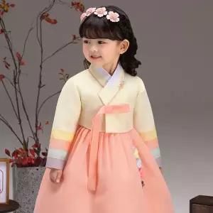 [보리보리/더예한복]QT812-다은살구 여아 아동한복