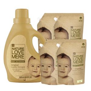 네이쳐러브메레 오리지널 세제 용기 리필 1+4 세트 아기세제
