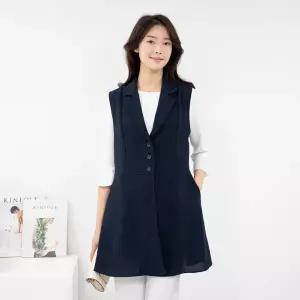 엄마옷 60대 여성 모슬린 테일러드 카라 정장조끼 402HJK019 중년여성/50대/70대/빅사이즈/할머니옷/마담