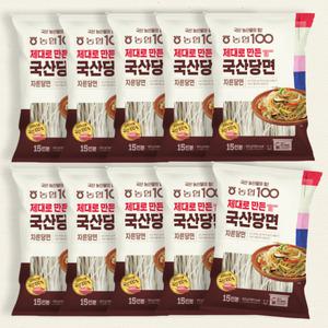 [묶음] 농협 아름찬 제대로만든 국산 자른당면 300gx10봉지 고구마전분 당면 찰진면발