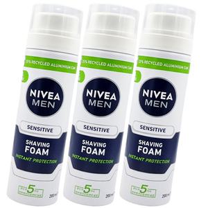 니베아 맨 센서티브 쉐이빙 폼 200ml x3개 편안한 면도 c3