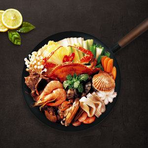 플라잉쿡 질화철 IH궁중팬 30cm 가정 야외 캠핑/가스렌지 인덕션 숯불 직화