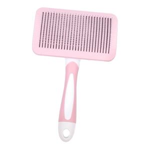 강아지 비숑 슬리커 핀 브러쉬 강아지빗질 인디핑크 M