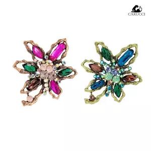 [롯데백화점]카루치 콜로라티 플라워 크리스탈 브로치 펜던트 설_어버이날 고급 브로치 BH024a