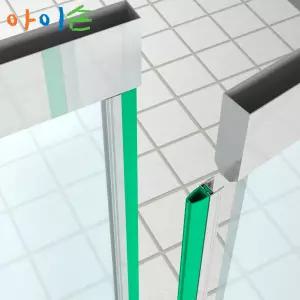 교체용 강화도어 손보호대 상가 유리문 손끼임방지 고무패킹 출입문 손낌방지