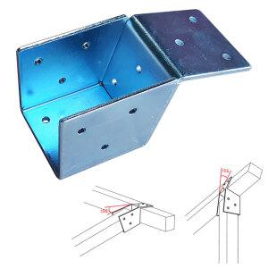 아연도금 조립식 사각파이프 지붕용 각도조절식 상단하향 조인트 2-72(연결구/브라켓/클램프) (30/40/50각)