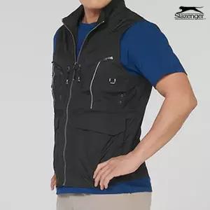 슬레진저 남녀공용 멀티 입체 포켓 메쉬 베스트 블랙