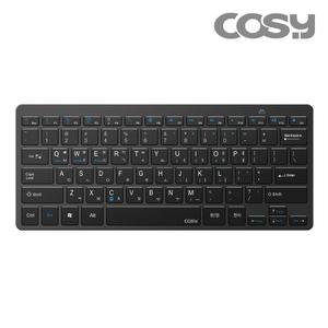 COSY 슬림 블루투스 키보드 (블랙) 노트북 태블릿 아이패드 갤럭시탭 스마트폰 무선키보드 (블루투스5.0 연결)