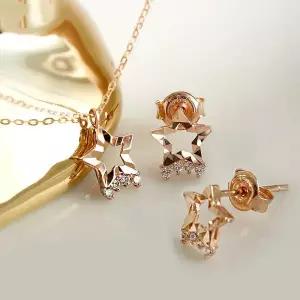 [신세계라이브쇼핑][비앤비골드] 14K 밀키웨이 스타 별 주얼리세트 NPS29291