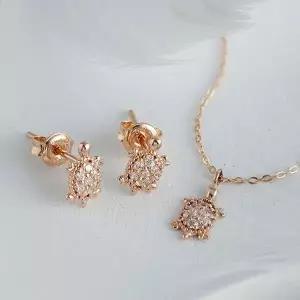 [신세계라이브쇼핑][비앤비골드] 14K 장수 거북이 큐빅 주얼리세트 NPS29279