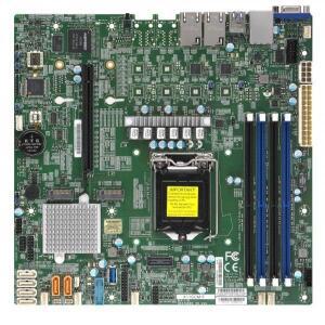 Supermicro MicroATX 마더보드용 X11SCM-F, 듀얼 LAN I210-AT, LGA1151 8th/9th Gene Core i3 E-2100/2200