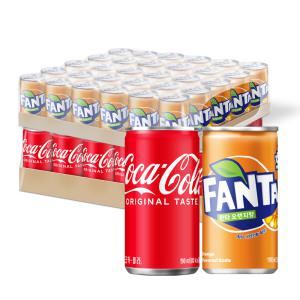 코카콜라 190ml, 30개 + 환타 오렌지 190ml, 30개