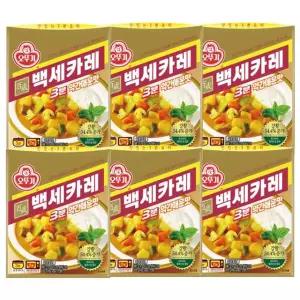 오뚜기 3분 백세카레 약간매운맛 200g 6개