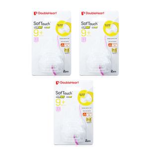 더블하트 모유실감 3세대 젖꼭지 LL사이즈 2개입 x 3개 (총6개입)