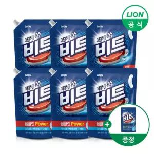비트 딥클린 POWER 세탁 액체세제 리필 2L X 6개+겸용300g 제공