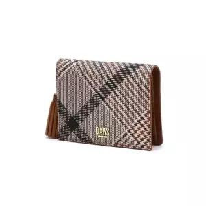 [닥스]브라운 체크패턴 타슬 포인트 카드지갑 DCWA5F328_s