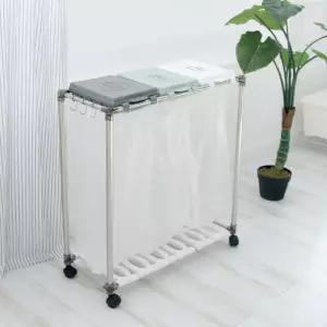 분리수거대 3구 분리수거함 청소 정리 재활용 쓰레기 가정용 페트병 스티로홈 비닐 원룸 펜션 사무실 카페 디오