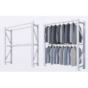 세탁소 행거 2단 대형 앵글 창고 업소용 의류