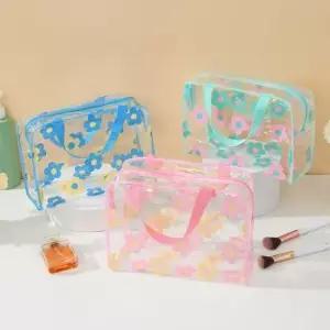 OA 플라워 PVC 가방 파우치 비치백 여름 목욕 물놀이 PVC가방 목욕가방 목욕바구니 투명가방