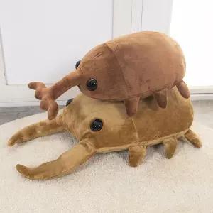 고퀄리티 사슴벌레 장수풍뎅이 곤충 피규어 곤충 봉제 동물 인형 부드러운 장식 쿠션 침대 바디필로우