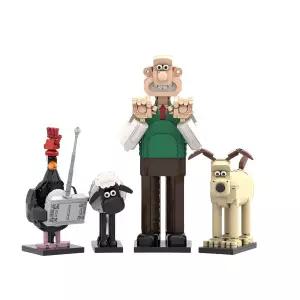 윌리스 그로밋 레고호환블럭 나노블록 선물 램숀 펭귄 캐릭터 애니메이션 월리스 모션캡쳐 인테리어 키덜트