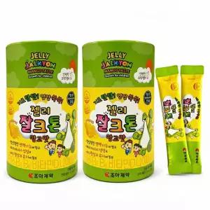 조아제약 젤리 잘크톤 망고맛 스틱 어린이 성장 영양제 비타민D 아연 30포 2개