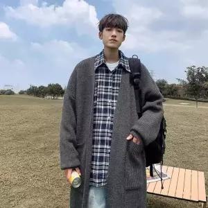 남자롱가디건 니트 남성 빅사이즈 간절기 루즈핏 긴팔