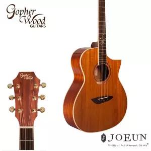 [고퍼우드] 어쿠스틱기타 G420CE GA 컷어웨이 바디 올마호가니 탑백솔리드