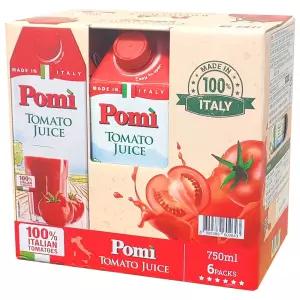 포미 토마토 착즙 주스 750ml x 6팩 무설탕 무가당 이탈리아 쥬스