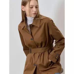 [리스트]벨티드 코튼 싱글 하프 트렌치코트 택가격 438000원 _P406513081