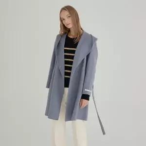 [하프클럽/S쏠레지아]에스쏠레지아 벨티드 후드 핸드메이드 코트 SOOBZHC020