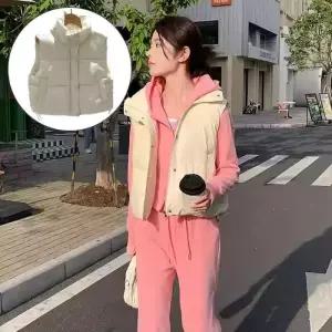 [라일리여성의류] Rly 고급스러운 여성 조끼 겨울용 초경량 패딩 보온