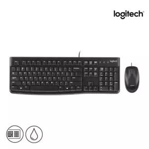 로지텍코리아 MK120 유선 키보드 마우스 세트 블랙 한글 자판 키스킨 포함