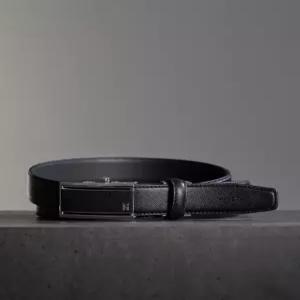 헤지스 액세서리 26SS 블랙 버클 H로고 소가죽 자동벨트 HJBE6E161BK