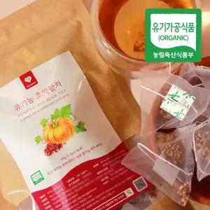국산 유기농 늙은 호박팥차 티백 1.5g 30개입 무카페인 생분해 삼각티백 임산부 차