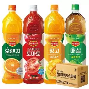 델몬트 주스 1.5L 4종 혼합 각 1페트 / 델몬트 오렌지 + 토마토 + 망고 + 매실 /