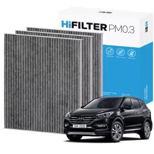 하이필터 PM0.3 자동차 활성탄 에어컨필터 싼타페 DM 3개