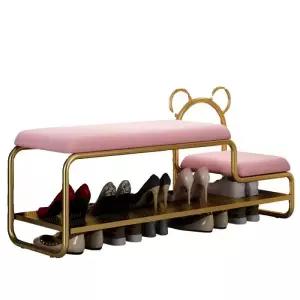 현관 슈즈스툴 신발장의자 실내 신발장 긴의자 골드 벤치 정리대 가정용 스툴 슈벤치 벤치형