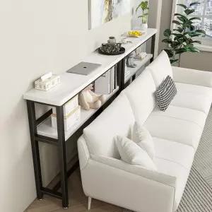 틈새테이블 폭좁은 테이블 침대 화이트 대리석 2단 쇼파