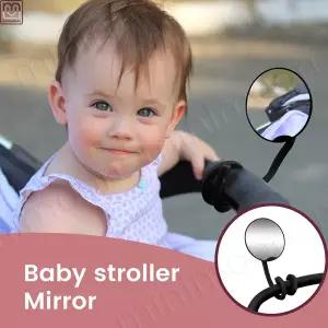 유모차 바퀴 힐 타이어 조절 가능 유모차거울 깨지지 않는 360도 안전한 시야를 확보하기 위한 실리콘 다리