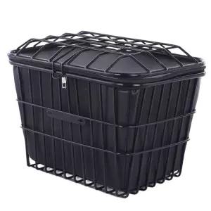 자전거 철제바구니 덮개 자물쇠가능 방수 대형 전면 장바구니 장보기 나사