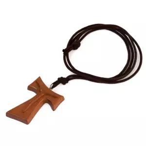 심플 타우 십자가 목걸이 천주교 성물