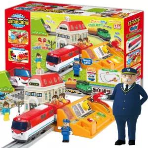 띠띠뽀 말하는 관제센터 놀이세트 전동기차 작동완구 장난감