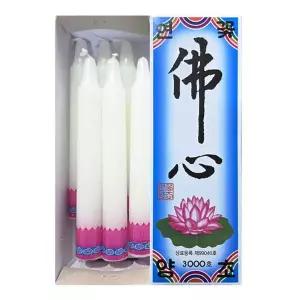 3000호 6P 연꽃양초 소원 대용량 기도 도매 향 촛불 원백