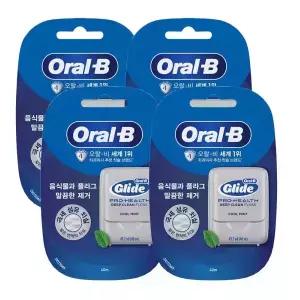 오랄비 글라이드 딥 클린 치실 민트향 40m 4개