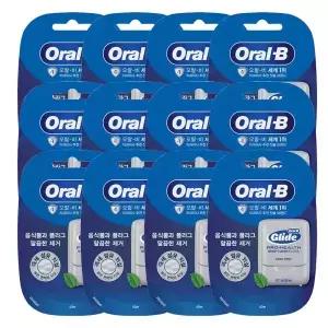 오랄비 글라이드 딥 클린 치실 민트향 40m 12개